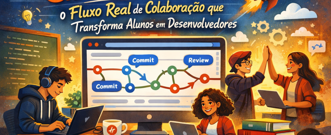 Git na Escola: o Fluxo Real de Colaboração que Transforma Alunos em Desenvolvedores