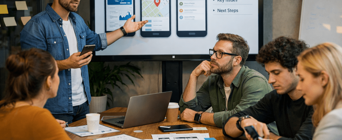 Como conduzir feedback e discussão de projetos mobile sem perder a turma para a dispersão?