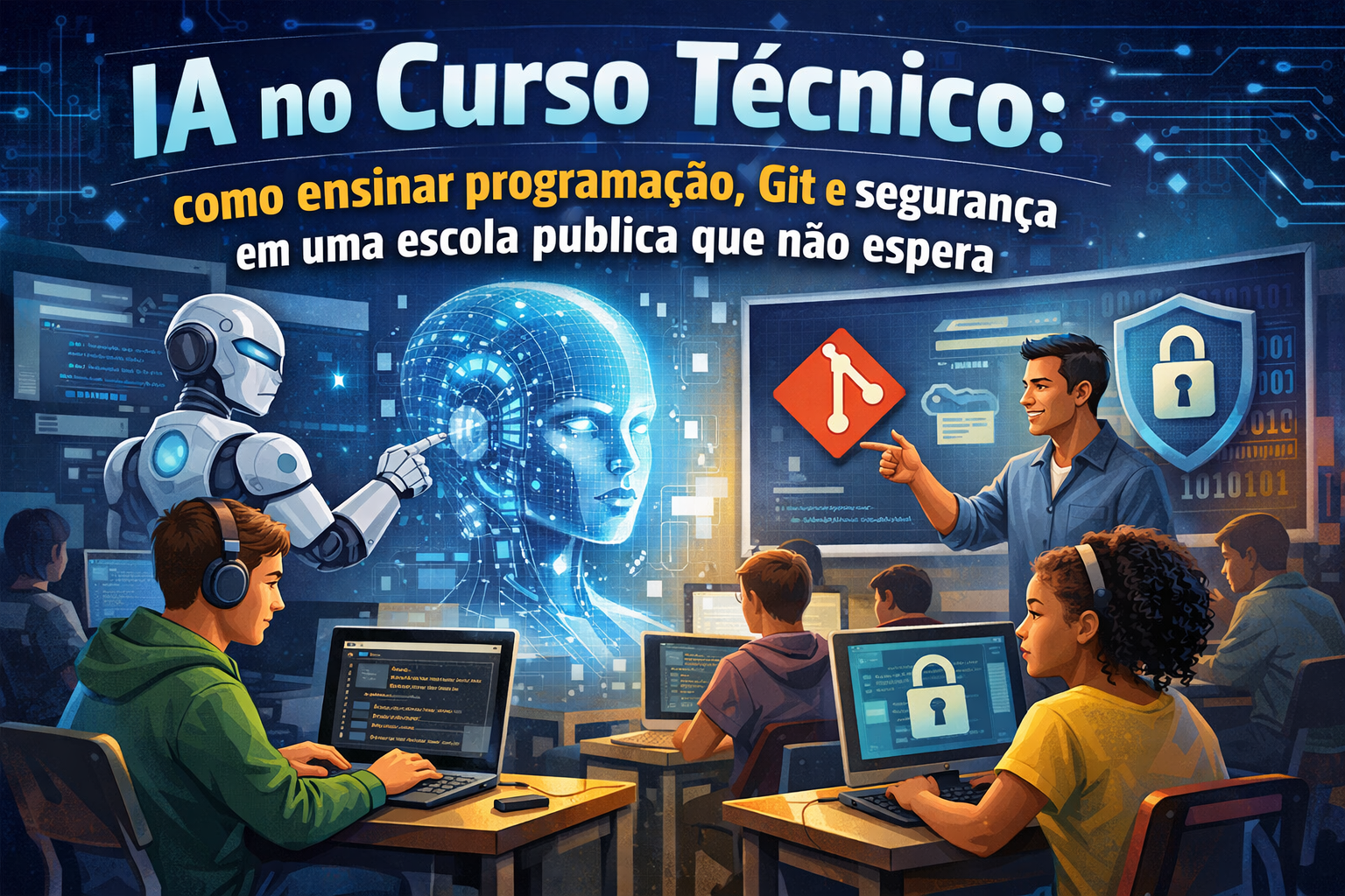 IA no Curso Técnico: como ensinar programação, Git e segurança em uma escola pública que não espera
