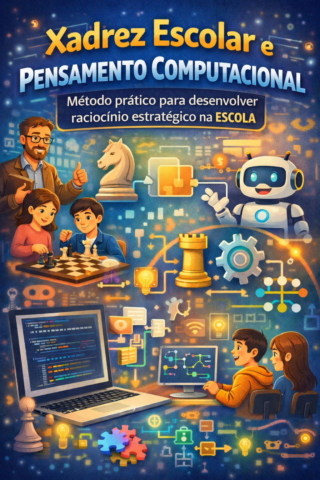 Xadrez Escolar e Pensamento Computacional: método prático para desenvolver raciocínio estratégico na escola